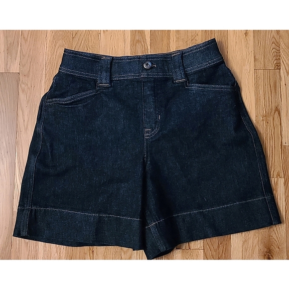 New Spanx Denim Trouser Short 6" Raw Indigo Size Small - Picture 15 of 16